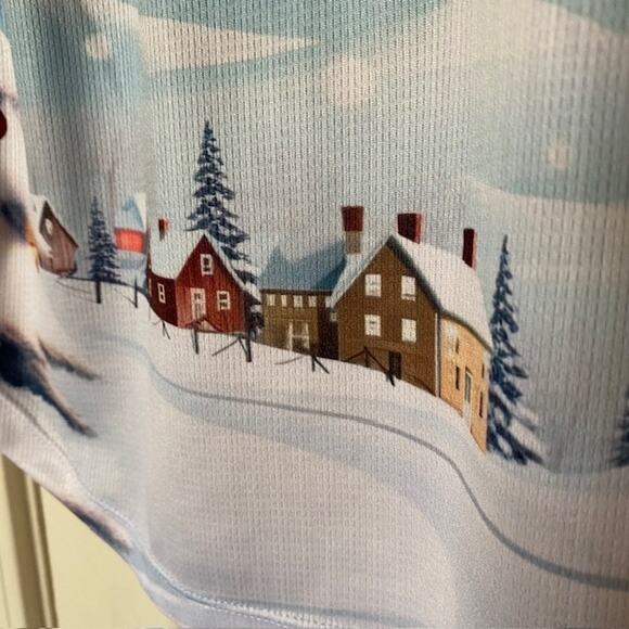 Unbranded Christmas Skort‎ Jack Frost Snowy Country Scene Pocket Women's Medium - Picture 6 of 13